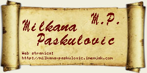 Milkana Paskulović vizit kartica
